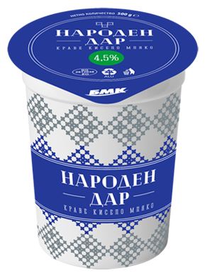 4.5% КИСЕЛО МЛЯКО НАР.ДАР 500
