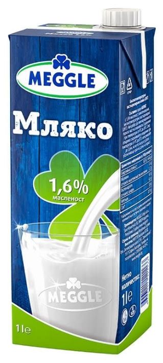 МЕГЛЕ МЛЯКО 1.6%12 У